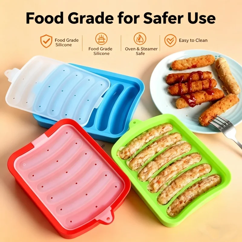 Baby Food Dogs - Food Grade Silicone Sausage Mold with