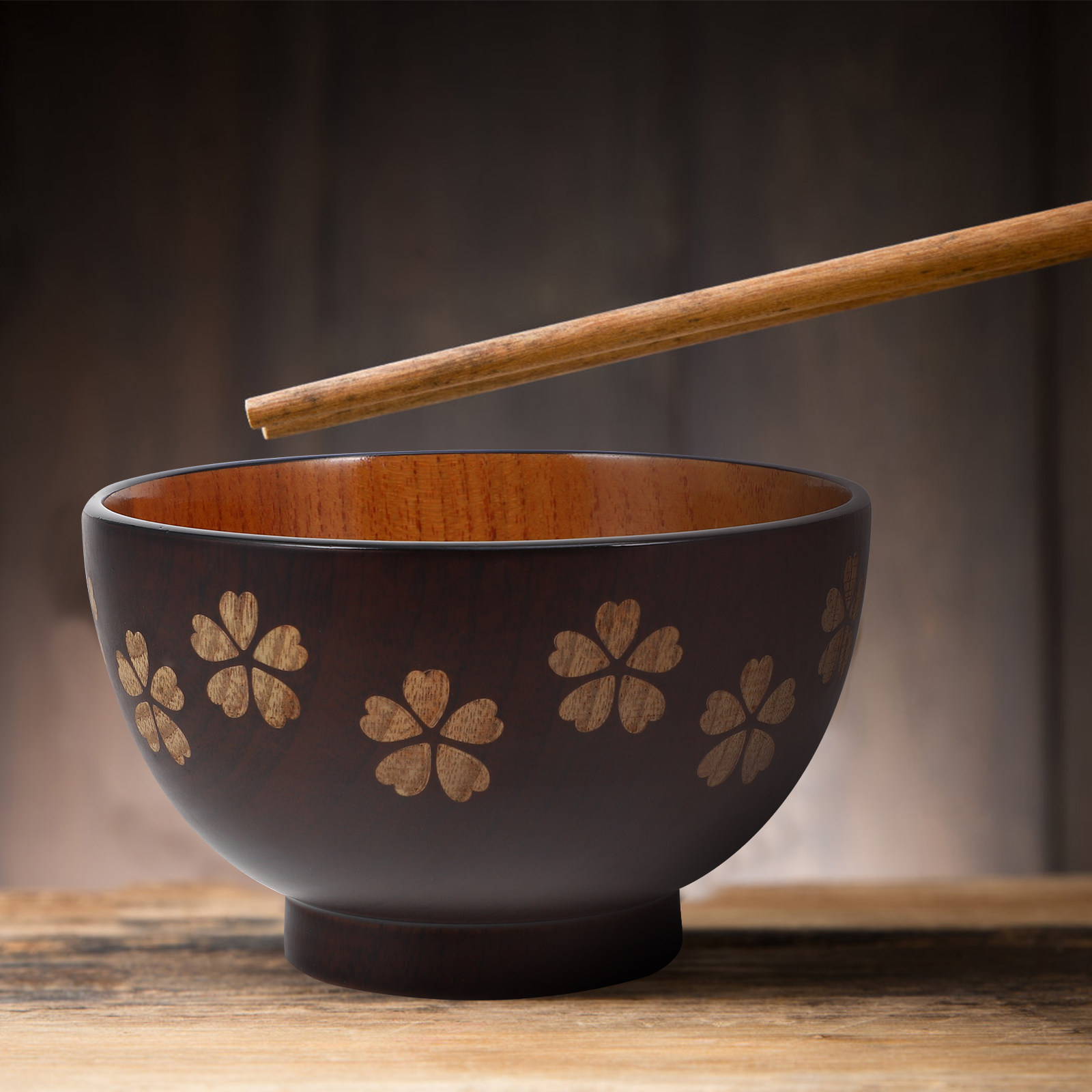 Baby Food Japanese - 1Pcs Wood Bowl Premium Japanese Style