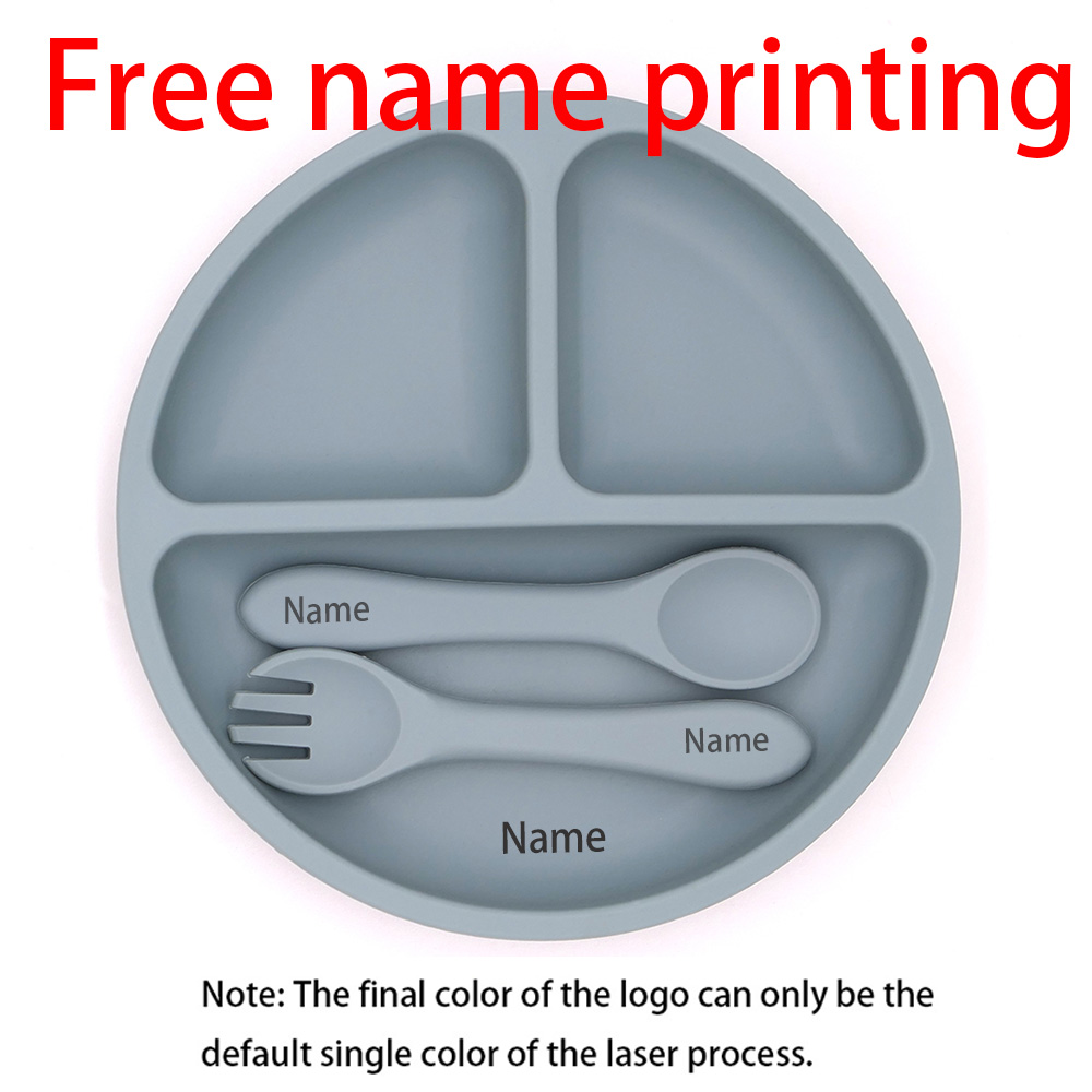 Baby Food Bowl - Free Name Printing Silicone Children's Tableware