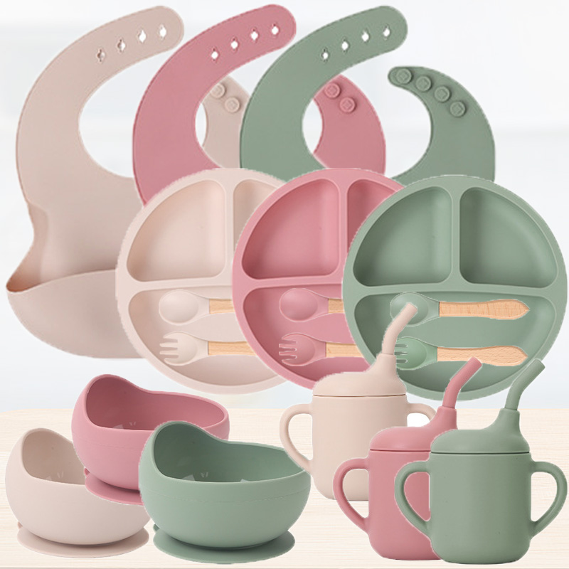 Baby Food Bowl - Children's silicone tableware set Baby Complementary