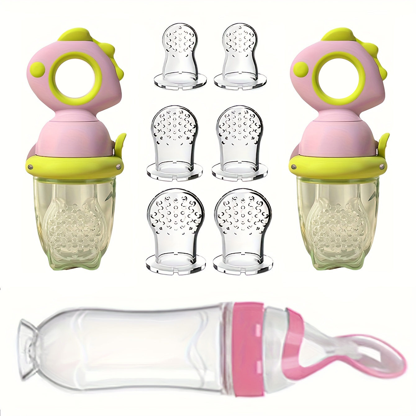 Baby Food Feeder - 9pcs Baby Feeding Set: Includes Dinosaur
