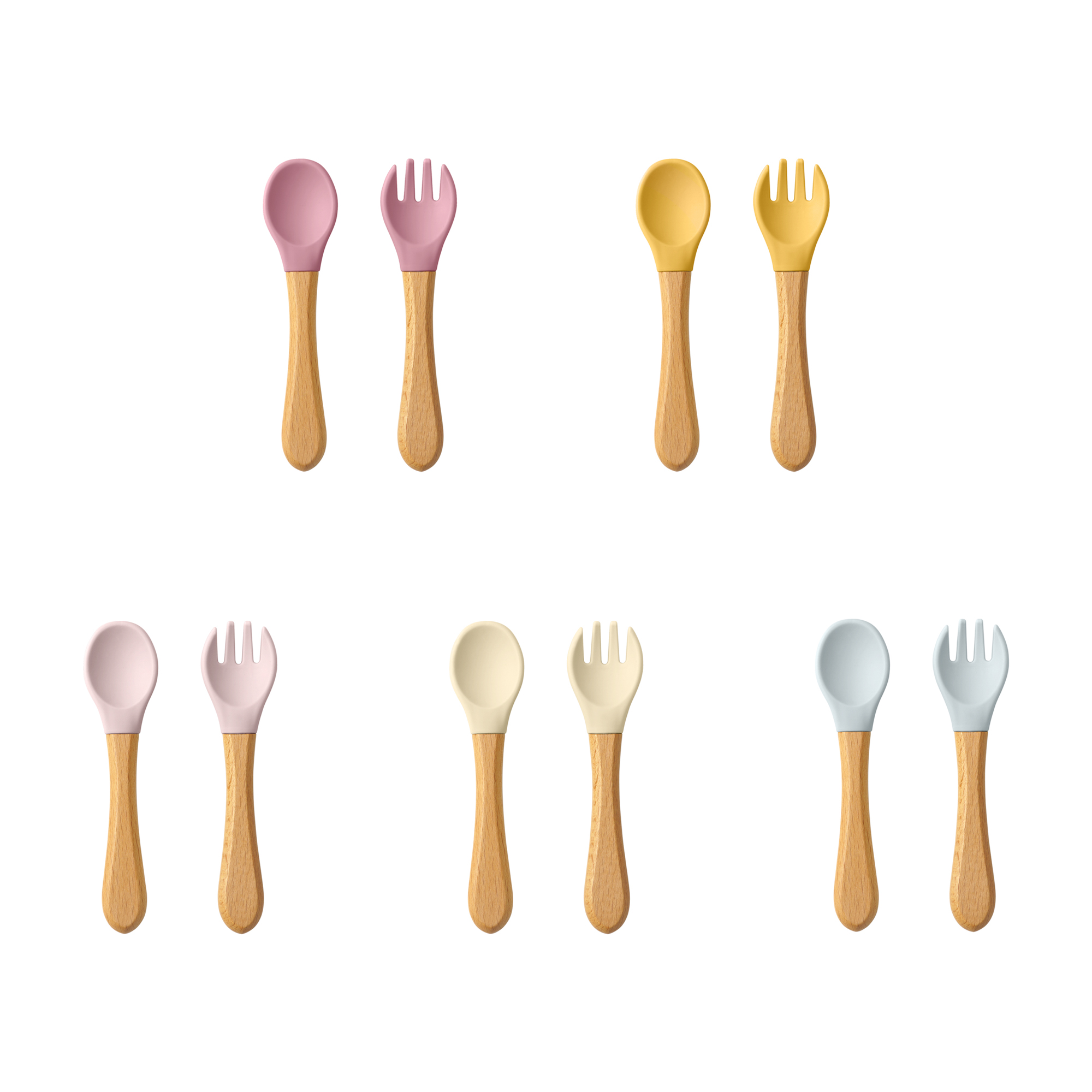 Baby Food Lunch - 2PCS Baby Learning Spoons Utensils Set