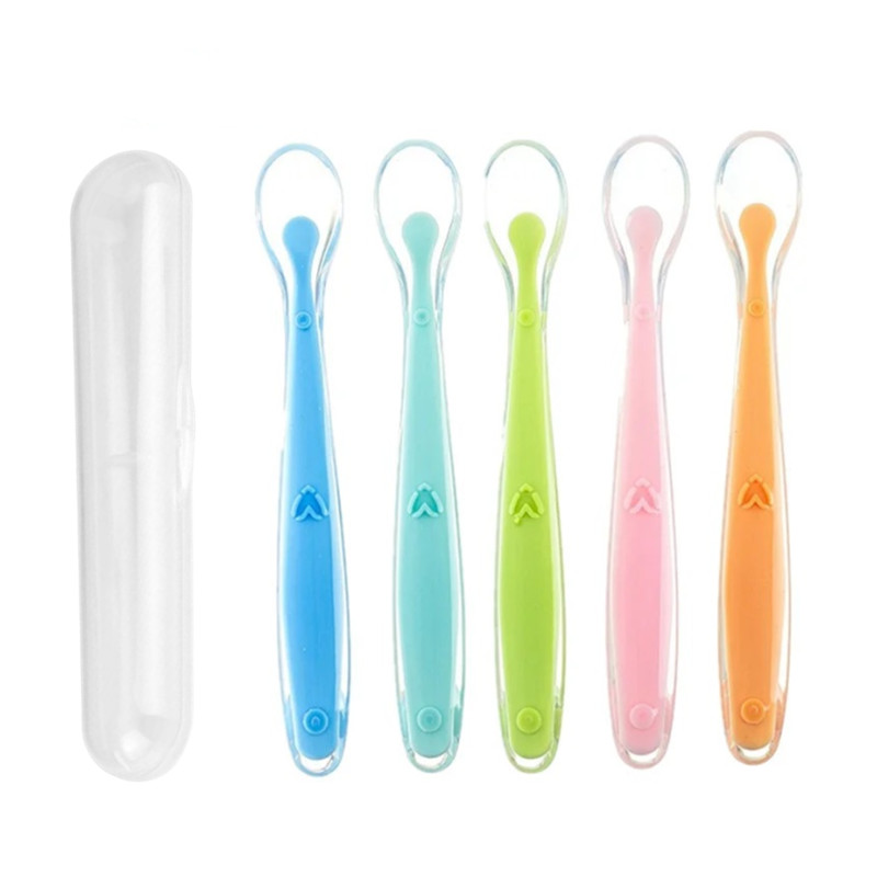 Baby Food Lunch - BPA Free Baby Silicone Spoons First