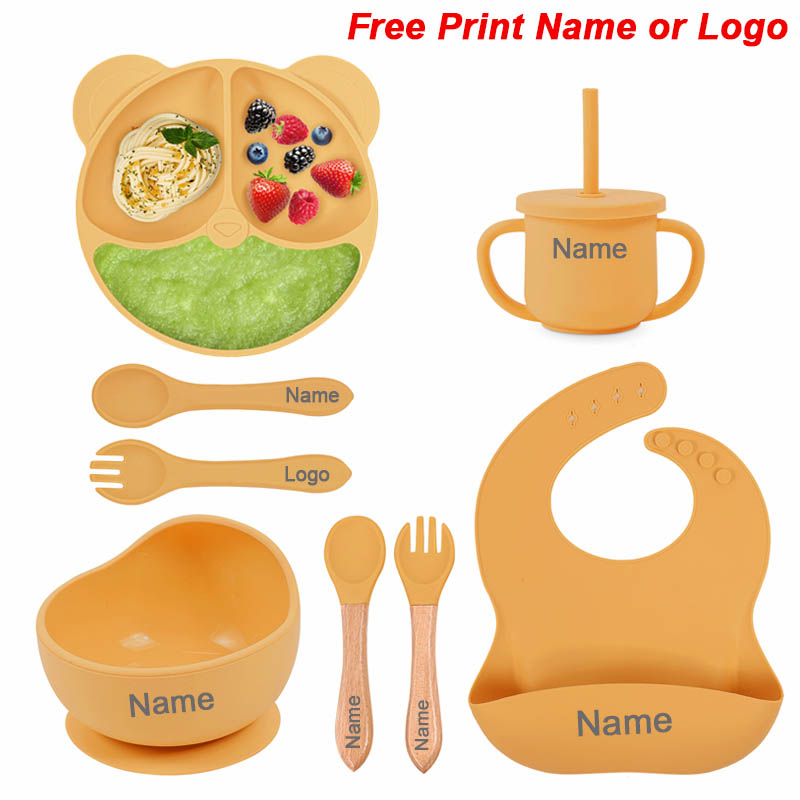 Baby Food Bowl - Feeding Set Silicone For Baby Sucker