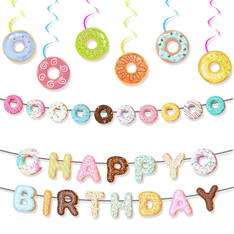 Cute Donut Happy Birthday Part - Baby Food Dessert review and price