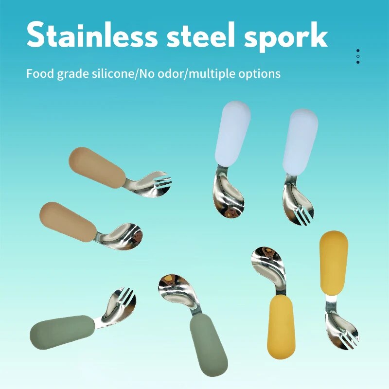 Baby Spoon Fork Set 316 Stainl - Baby Food Lunch review and price
