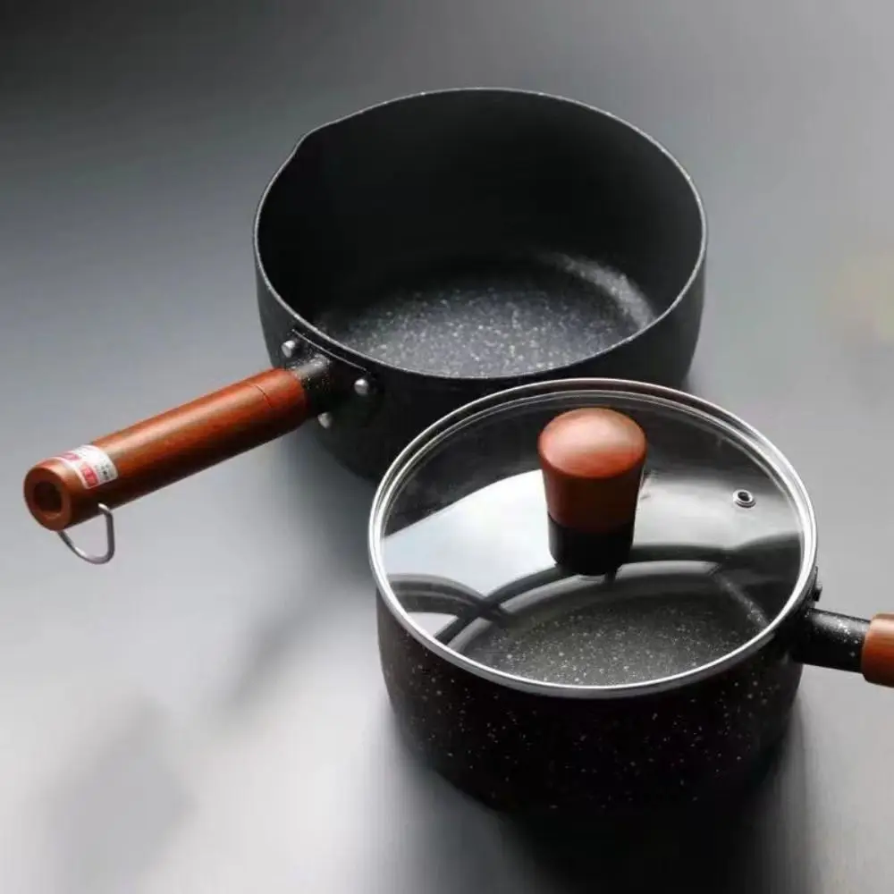 Non-Stick Milk Pot Wood Handle - Baby Food Japanese review and price