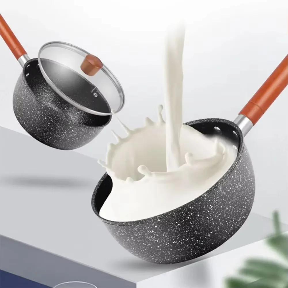Non-Stick Milk Pot Wood Handle - Baby Food Japanese review and price