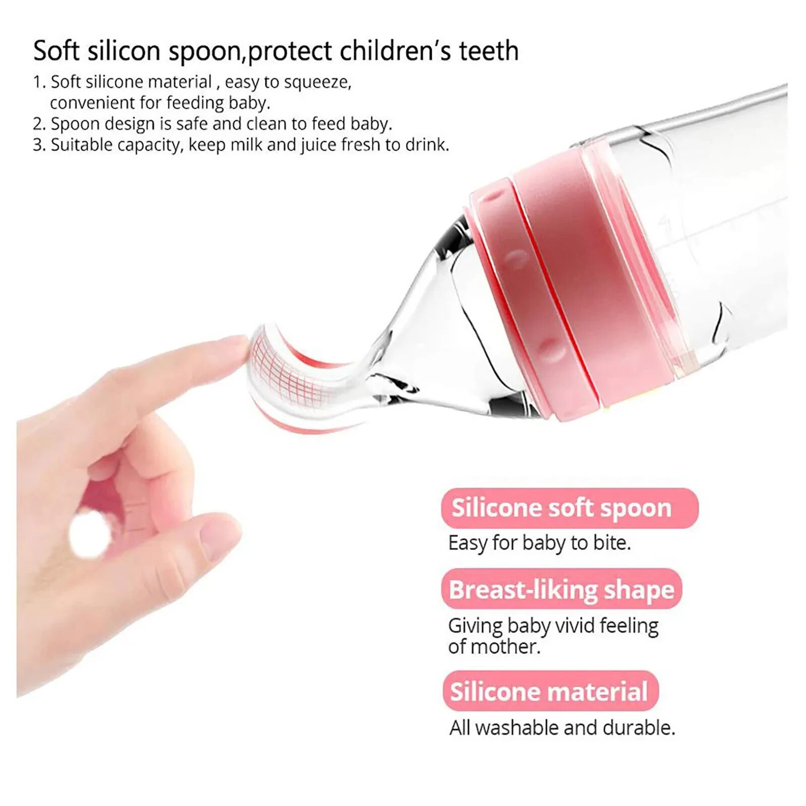 Depressible Silicone Bottle Fe - Baby Food Feeder review and price