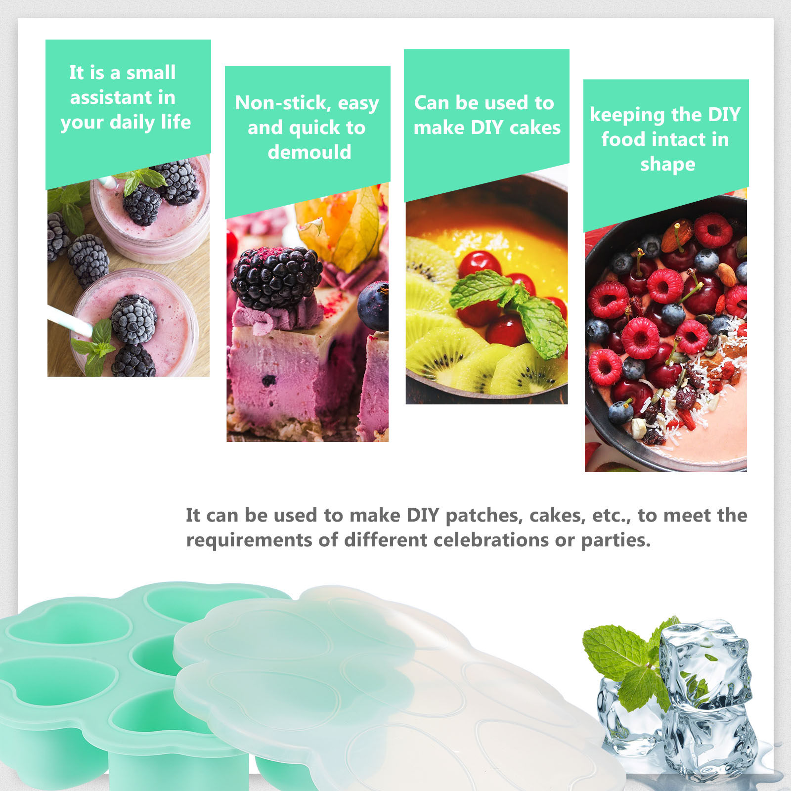 Heart Shaped Silicone Food Sto - Baby Food Dessert review and price